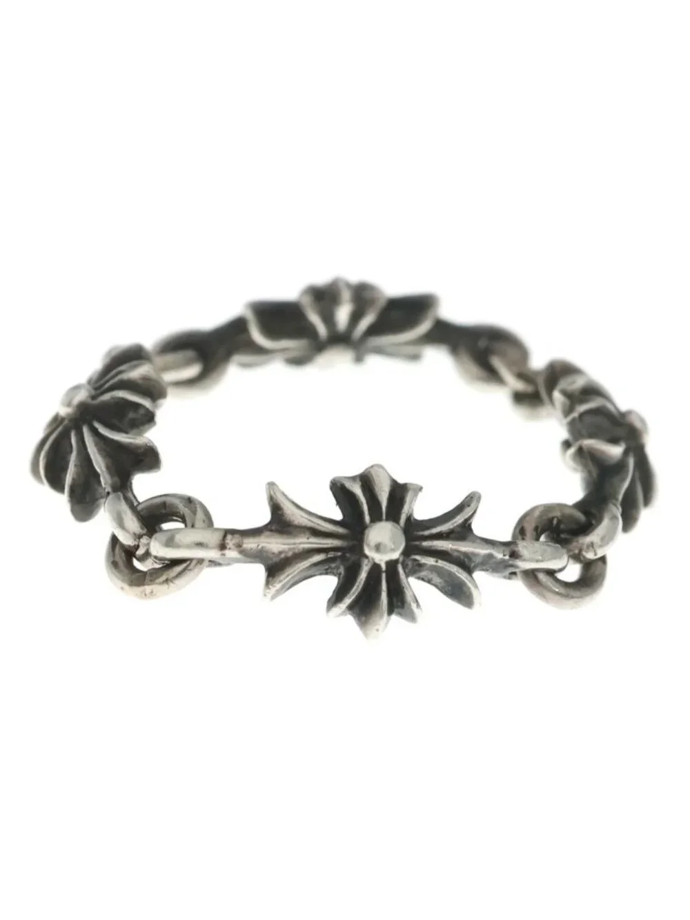 Chrome Hearts Tny CH Pls Tiny Ech Plus Ring Silver